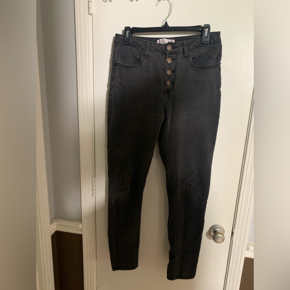 Gray High Waisted Skinny Jeans